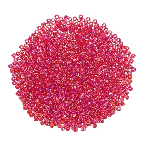sourcing map Glasperlen, lose Mini-Perlen mit Loch, 2 mm, 11/0, lose Mini-Perlen mit Loch, Großpackung zum Basteln, handgefertigt, Dunkelrot, AB sourcing map Glasperlen, lose Mini-Perlen mit Loch, 2 mm, 11/0, lose Mini-Perlen mit Loch, Großpackung zum Basteln, handgefertigt, Dunkelrot, AB von sourcing map