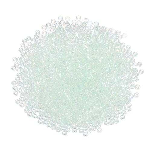 sourcing map Glasperlen, lose Mini-Perlen mit Loch, 2 mm, 11/0, lose Mini-Perlen mit Loch, Großpackung zum Basteln, handgefertigt, Mintgrün, AB sourcing map Glasperlen, lose Mini-Perlen mit Loch, 2 mm, 11/0, lose Mini-Perlen mit Loch, Großpackung zum Basteln, handgefertigt, Mintgrün, AB von sourcing map