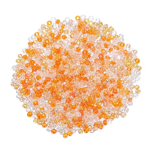 sourcing map Glasperlen, lose Mini-Perlen mit Loch, 2 mm, 11/0, lose Mini-Perlen mit Loch, Großpackung zum Basteln, handgefertigt, gemischte Orange, 1600 Stück sourcing map Glasperlen, lose Mini-Perlen mit Loch, 2 mm, 11/0, lose Mini-Perlen mit Loch, Großpackung zum Basteln, handgefertigt, gemischte Orange, 1600 Stück von sourcing map