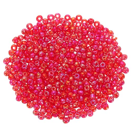 sourcing map Glasperlen, lose Mini-Perlen mit Loch, 3 mm, 8/0, lose Mini-Perlen mit Loch, Großpackung zum Basteln, handgefertigt, Dunkelrot, AB sourcing map Glasperlen, lose Mini-Perlen mit Loch, 3 mm, 8/0, lose Mini-Perlen mit Loch, Großpackung zum Basteln, handgefertigt, Dunkelrot, AB von sourcing map