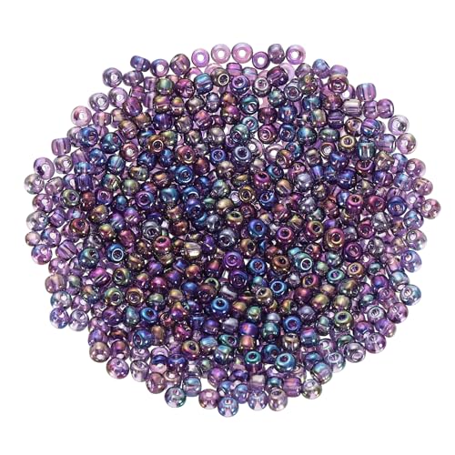 sourcing map Glasperlen, lose Mini-Perlen mit Loch, 3 mm, 8/0, lose Mini-Perlen mit Loch, Großpackung zum Basteln, handgefertigt, Violett, 1600 Stück sourcing map Glasperlen, lose Mini-Perlen mit Loch, 3 mm, 8/0, lose Mini-Perlen mit Loch, Großpackung zum Basteln, handgefertigt, Violett, 1600 Stück von sourcing map