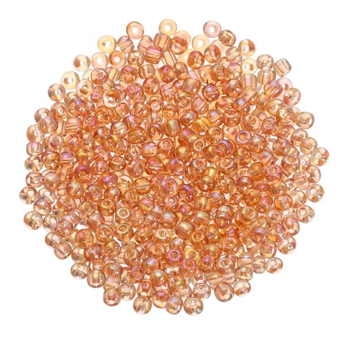 sourcing map Glasperlen, lose Mini-Perlen mit Loch, 4 mm, 6/0, lose Mini-Perlen mit Loch, Großpackung zum Basteln, handgefertigt, Champagner AB sourcing map Glasperlen, lose Mini-Perlen mit Loch, 4 mm, 6/0, lose Mini-Perlen mit Loch, Großpackung zum Basteln, handgefertigt, Champagner AB von sourcing map