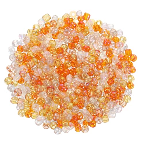 sourcing map Glasperlen, lose Mini-Perlen mit Loch, 4 mm, 6/0, lose Mini-Perlen mit Loch, Großpackung zum Basteln, handgefertigt, gemischte Orange, 1600 Stück sourcing map Glasperlen, lose Mini-Perlen mit Loch, 4 mm, 6/0, lose Mini-Perlen mit Loch, Großpackung zum Basteln, handgefertigt, gemischte Orange, 1600 Stück von sourcing map