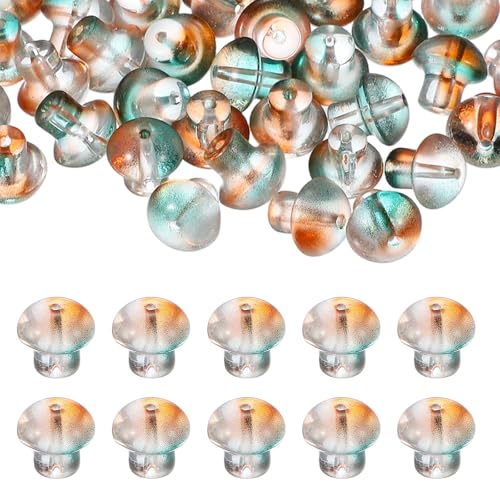 sourcing map Glasperlen in Pilzform, transparent, 14 mm, Glasanhänger, Pilz-Lampwork-Perlen, lose Abstandshalter für Bastelarbeiten, Ohrringe, Halsketten, Schmuckherstellung, Grün/Orange, 80 Stück sourcing map Glasperlen in Pilzform, transparent, 14 mm, Glasanhänger, Pilz-Lampwork-Perlen, lose Abstandshalter für Bastelarbeiten, Ohrringe, Halsketten, Schmuckherstellung, Grün/Orange, 80 Stück von sourcing map