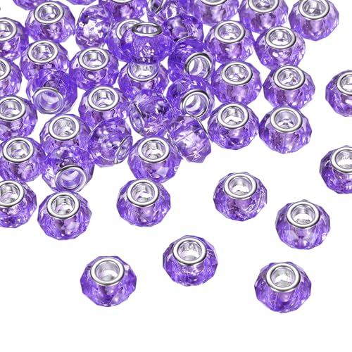 sourcing map Glasperlen mit großem Loch, 14 mm, hellviolett, europäisch, lose, runde, facettierte Strasssteine, Bastelperlen für DIY-Armbänder, Halsketten, Schmuckherstellung, 100 Stück sourcing map Glasperlen mit großem Loch, 14 mm, hellviolett, europäisch, lose, runde, facettierte Strasssteine, Bastelperlen für DIY-Armbänder, Halsketten, Schmuckherstellung, 100 Stück von sourcing map
