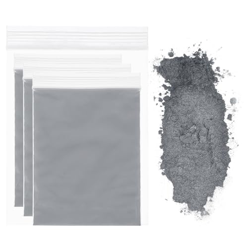 sourcing map Glimmerpulver, natürliches Epoxidharz, 400 Maschen, Perlglanz-Farbpigmentpulver für Gießharz, Autolack, Kerzenherstellung, DIY-Nagelkunst und Handwerk, Dunkelgrau, 15 g von sourcing map