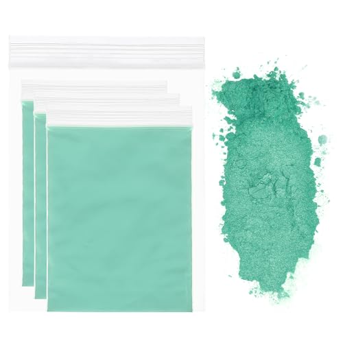 sourcing map Glimmerpulver, natürliches Epoxidharz, 400 Maschen, Perlglanz-Farbpigmentpulver für Gießharz, Autolack, Kerzenherstellung, DIY-Nagelkunst und Handwerk, Pastellgrün, 15 g von sourcing map