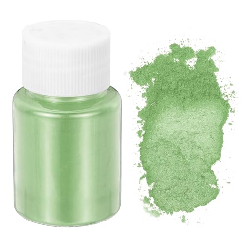 sourcing map Glimmerpulver in kosmetischer Qualität, 10 g, 600 Netz-Glimmerpulver, natürliches Harz, Epoxid-Pigmentpulver für Gießharz, Kerzenfarbe, DIY-Nagellack und Lipgloss, Minzgrün von sourcing map