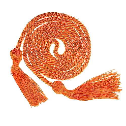 sourcing map Graduierung Ehre Kordel 67" mit Quaste Polyester Geflochtene Ehre Kordel Graduierung Seile für Abschlussparty Zeremonien Abschlüsse Orange von sourcing map