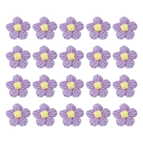 sourcing map Häkelblumen zum Aufnähen, 45 x 45 mm, Milch-Baumwolle, handgefertigte Blumenapplikation für DIY, Basteln, Haare, Hüte, Kleidung, Dekoration, Hellviolett und Gelb, 20 Stück sourcing map Häkelblumen zum Aufnähen, 45 x 45 mm, Milch-Baumwolle, handgefertigte Blumenapplikation für DIY, Basteln, Haare, Hüte, Kleidung, Dekoration, Hellviolett und Gelb, 20 Stück von sourcing map
