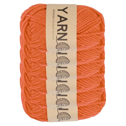 sourcing map Häkelgarn, 1,8 mm, Orange, 5-lagiges Acrylgarn, 150 g, Sportgewicht, weiche und flauschige Garne zum Stricken, DIY, Häkeln, Basteln, Decken, Geschenk, insgesamt 300 m, 6 Stück sourcing map Häkelgarn, 1,8 mm, Orange, 5-lagiges Acrylgarn, 150 g, Sportgewicht, weiche und flauschige Garne zum Stricken, DIY, Häkeln, Basteln, Decken, Geschenk, insgesamt 300 m, 6 Stück von sourcing map