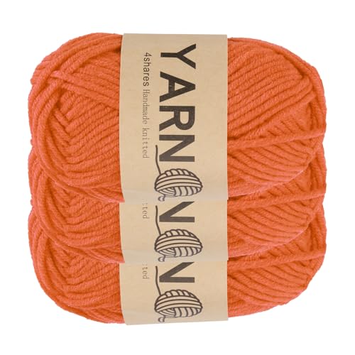 sourcing map Häkelgarn, 1,8 mm, Orange, 5-lagiges Acrylgarn, 75 g, Sportgewicht, weiche und flauschige Garne zum Stricken, DIY, Häkeln, Basteln, Decken, Geschenk, insgesamt 160 m, 3 Stück sourcing map Häkelgarn, 1,8 mm, Orange, 5-lagiges Acrylgarn, 75 g, Sportgewicht, weiche und flauschige Garne zum Stricken, DIY, Häkeln, Basteln, Decken, Geschenk, insgesamt 160 m, 3 Stück von sourcing map