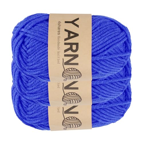 sourcing map Häkelgarn, 1,8 mm, blau, 5-lagig, Acrylgarn, 75 g, Sportgewicht, weiche und flauschige Garne zum Stricken, DIY, Häkeln, Basteln, Decken, Geschenk, insgesamt 160 m, 3 Stück sourcing map Häkelgarn, 1,8 mm, blau, 5-lagig, Acrylgarn, 75 g, Sportgewicht, weiche und flauschige Garne zum Stricken, DIY, Häkeln, Basteln, Decken, Geschenk, insgesamt 160 m, 3 Stück von sourcing map