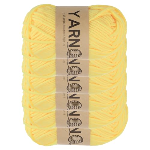 sourcing map Häkelgarn, 1,8 mm, gelb, 5-lagig, Acrylgarn, 150 g, Sportgewicht, weiche und flauschige Garne zum Stricken, DIY, Häkeln, Basteln, Decken, Geschenk, insgesamt 300 m, 6 Stück sourcing map Häkelgarn, 1,8 mm, gelb, 5-lagig, Acrylgarn, 150 g, Sportgewicht, weiche und flauschige Garne zum Stricken, DIY, Häkeln, Basteln, Decken, Geschenk, insgesamt 300 m, 6 Stück von sourcing map