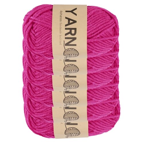 sourcing map Häkelgarn, 1,8 mm, rosarot, 5-lagig, Acrylgarn, 150 g, Sportgewicht, weiche und flauschige Garne zum Stricken, DIY, Häkeln, Basteln, Decken, Geschenk, insgesamt 300 m, 6 Stück sourcing map Häkelgarn, 1,8 mm, rosarot, 5-lagig, Acrylgarn, 150 g, Sportgewicht, weiche und flauschige Garne zum Stricken, DIY, Häkeln, Basteln, Decken, Geschenk, insgesamt 300 m, 6 Stück von sourcing map