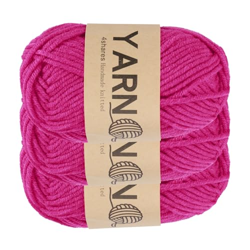 sourcing map Häkelgarn, 1,8 mm, rosarot, 5-lagig, Acrylgarn, 75 g, Sportgewicht, weiche und flauschige Garne zum Stricken, DIY, Häkeln, Basteln, Decken, Geschenk, insgesamt 160 m, 3 Stück sourcing map Häkelgarn, 1,8 mm, rosarot, 5-lagig, Acrylgarn, 75 g, Sportgewicht, weiche und flauschige Garne zum Stricken, DIY, Häkeln, Basteln, Decken, Geschenk, insgesamt 160 m, 3 Stück von sourcing map