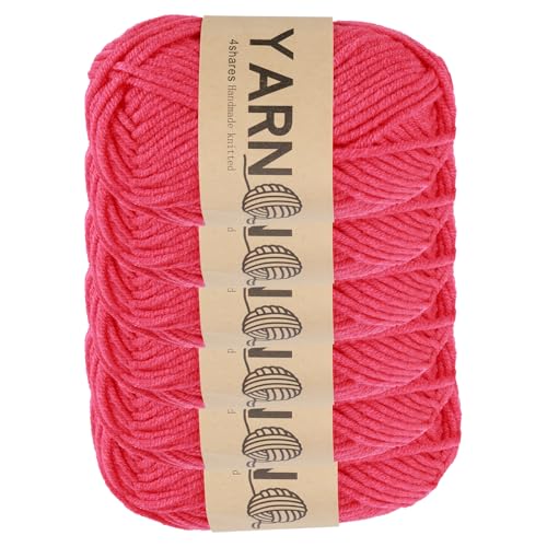 sourcing map Häkelgarn, 1,8 mm dunkelrosa, 5-lagiges Acrylgarn, 150 g, Sportgewicht, weiche und flauschige Garne zum Stricken, DIY, Häkeln, Basteln, Decken, Geschenk, insgesamt 300 m, 6 Stück sourcing map Häkelgarn, 1,8 mm dunkelrosa, 5-lagiges Acrylgarn, 150 g, Sportgewicht, weiche und flauschige Garne zum Stricken, DIY, Häkeln, Basteln, Decken, Geschenk, insgesamt 300 m, 6 Stück von sourcing map
