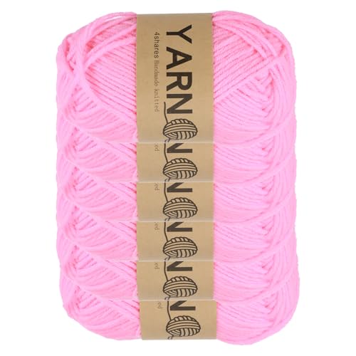 sourcing map Häkelgarn, 1,8 mm hellrosa, 5-lagiges Acrylgarn, 150 g, Sportgewicht, weiche und flauschige Garne zum Stricken, DIY, Häkeln, Basteln, Decken, Geschenk, insgesamt 300 m, 6 Stück sourcing map Häkelgarn, 1,8 mm hellrosa, 5-lagiges Acrylgarn, 150 g, Sportgewicht, weiche und flauschige Garne zum Stricken, DIY, Häkeln, Basteln, Decken, Geschenk, insgesamt 300 m, 6 Stück von sourcing map