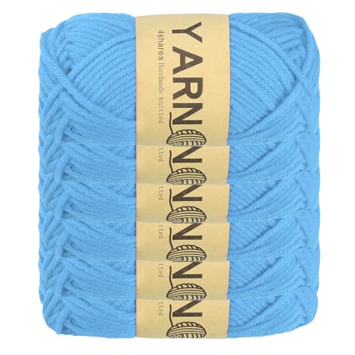 sourcing map Häkelgarn, 2 mm, blau, 100 % Acryl, 150 g, Sportgewicht, weiche und flauschige Garne zum Stricken, Basteln, Decken, Geschenk, insgesamt 300 m, 6 Stück sourcing map Häkelgarn, 2 mm, blau, 100 % Acryl, 150 g, Sportgewicht, weiche und flauschige Garne zum Stricken, Basteln, Decken, Geschenk, insgesamt 300 m, 6 Stück von sourcing map