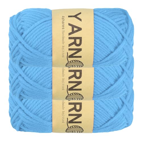 sourcing map Häkelgarn, 2 mm, blau, 100 % Acryl, 76 g, Sportgewicht, weiche und flauschige Garne zum Stricken, Basteln, Decken, Geschenk, insgesamt 160 m, 3 Stück sourcing map Häkelgarn, 2 mm, blau, 100 % Acryl, 76 g, Sportgewicht, weiche und flauschige Garne zum Stricken, Basteln, Decken, Geschenk, insgesamt 160 m, 3 Stück von sourcing map