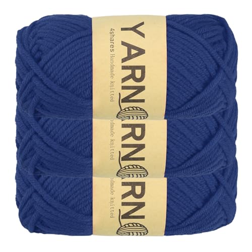 sourcing map Häkelgarn, 2 mm, dunkelblau, 100 % Acrylgarn, 76 g, Sportgewicht, weiche und flauschige Garne zum Stricken, Basteln, Decken, Geschenk, insgesamt 160 m, 3 Stück sourcing map Häkelgarn, 2 mm, dunkelblau, 100 % Acrylgarn, 76 g, Sportgewicht, weiche und flauschige Garne zum Stricken, Basteln, Decken, Geschenk, insgesamt 160 m, 3 Stück von sourcing map