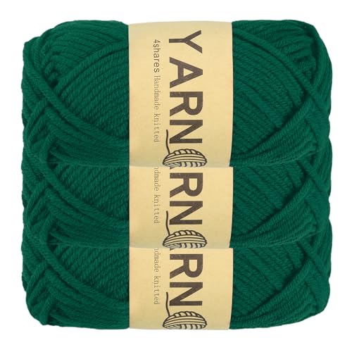 sourcing map Häkelgarn, 2 mm, dunkelgrün, 100 % Acrylgarn, 76 g, Sportgewicht, weiche und flauschige Garne zum Stricken, Basteln, Decken, Geschenk, insgesamt 160 m, 3 Stück sourcing map Häkelgarn, 2 mm, dunkelgrün, 100 % Acrylgarn, 76 g, Sportgewicht, weiche und flauschige Garne zum Stricken, Basteln, Decken, Geschenk, insgesamt 160 m, 3 Stück von sourcing map