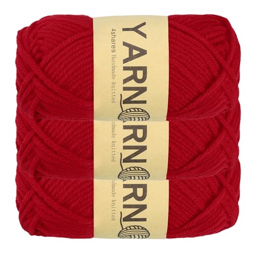 sourcing map Häkelgarn, 2 mm, dunkelrot, 100 % Acrylgarn, 76 g, Sportgewicht, weiche und flauschige Garne zum Stricken, Basteln, Decken, Geschenk, insgesamt 160 m, 3 Stück sourcing map Häkelgarn, 2 mm, dunkelrot, 100 % Acrylgarn, 76 g, Sportgewicht, weiche und flauschige Garne zum Stricken, Basteln, Decken, Geschenk, insgesamt 160 m, 3 Stück von sourcing map