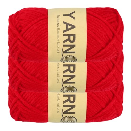 sourcing map Häkelgarn, 2 mm, rot, 100 % Acryl, 76 g, Sportgewicht, weiche und flauschige Garne zum Stricken, DIY, Häkeln, Basteln, Decken, Geschenk, 160 Meter insgesamt sourcing map Häkelgarn, 2 mm, rot, 100 % Acryl, 76 g, Sportgewicht, weiche und flauschige Garne zum Stricken, DIY, Häkeln, Basteln, Decken, Geschenk, 160 Meter insgesamt von sourcing map