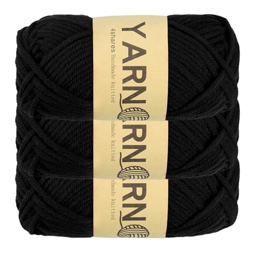 sourcing map Häkelgarn, 2 mm, schwarz, 100 % Acrylgarn, 76 g, Sportgewicht, weiche und flauschige Garne zum Stricken, Basteln, Decken, Geschenk, insgesamt 160 m, 3 Stück sourcing map Häkelgarn, 2 mm, schwarz, 100 % Acrylgarn, 76 g, Sportgewicht, weiche und flauschige Garne zum Stricken, Basteln, Decken, Geschenk, insgesamt 160 m, 3 Stück von sourcing map