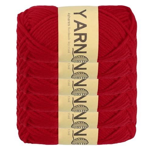 sourcing map Häkelgarn, 2 mm dunkelrot, 100 % Acrylgarn, 150 g, Sportgewicht, weiche und flauschige Garne zum Stricken, Basteln, Decken, Geschenk, insgesamt 300 m, 6 Stück sourcing map Häkelgarn, 2 mm dunkelrot, 100 % Acrylgarn, 150 g, Sportgewicht, weiche und flauschige Garne zum Stricken, Basteln, Decken, Geschenk, insgesamt 300 m, 6 Stück von sourcing map