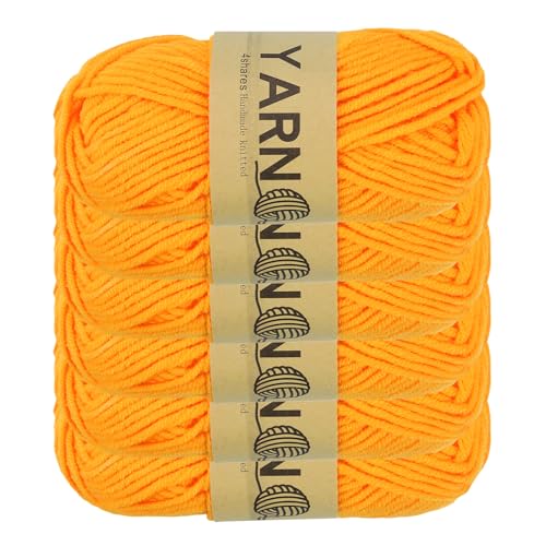 sourcing map Häkelgarn, 2 mm gelb, 100 % Acrylgarn, 150 g, Sportgewicht, weiche und flauschige Garne zum Stricken, Basteln, Decken, Geschenk, insgesamt 300 m, 6 Stück sourcing map Häkelgarn, 2 mm gelb, 100 % Acrylgarn, 150 g, Sportgewicht, weiche und flauschige Garne zum Stricken, Basteln, Decken, Geschenk, insgesamt 300 m, 6 Stück von sourcing map
