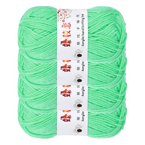 sourcing map Häkelgarn, 4 Stück, hellgrün, 4-lagiges Acrylgarn, 200 g, Sportgewicht, weiche und flauschige Garne zum Stricken, DIY, Häkeln, Handwerk, Decken, Geschenk, insgesamt 400 m sourcing map Häkelgarn, 4 Stück, hellgrün, 4-lagiges Acrylgarn, 200 g, Sportgewicht, weiche und flauschige Garne zum Stricken, DIY, Häkeln, Handwerk, Decken, Geschenk, insgesamt 400 m von sourcing map
