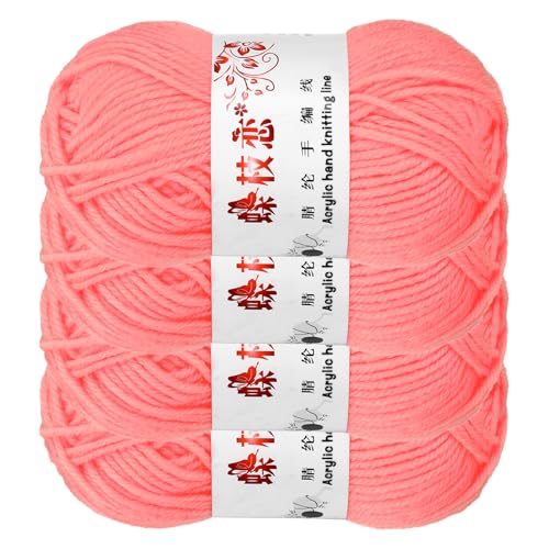 sourcing map Häkelgarn, 4 Stück, hellrosa, 4-lagiges Acrylgarn, 200 g, Sportgewicht, weiche und flauschige Garne zum Stricken, DIY, Häkeln, Handwerk, Decken, Geschenk, insgesamt 400 m sourcing map Häkelgarn, 4 Stück, hellrosa, 4-lagiges Acrylgarn, 200 g, Sportgewicht, weiche und flauschige Garne zum Stricken, DIY, Häkeln, Handwerk, Decken, Geschenk, insgesamt 400 m von sourcing map