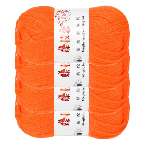 sourcing map Häkelgarn, Orange, 4-lagiges Acrylgarn, 200 g, Sportgewicht, weiche und flauschige Garne zum Stricken, Basteln, Decken, Geschenk, 400 m insgesamt sourcing map Häkelgarn, Orange, 4-lagiges Acrylgarn, 200 g, Sportgewicht, weiche und flauschige Garne zum Stricken, Basteln, Decken, Geschenk, 400 m insgesamt von sourcing map
