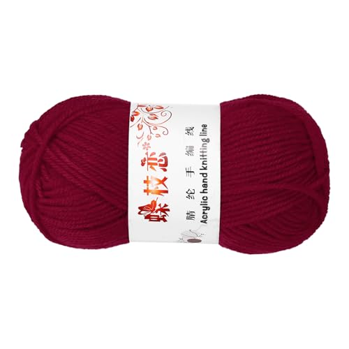 sourcing map Häkelgarn, dunkelrot, 4-lagig, Acrylgarn, 50 g, Sportgewicht, weiche und flauschige Garne zum Stricken, DIY, Häkeln, Handwerk, Decken, Geschenk, 98 Meter sourcing map Häkelgarn, dunkelrot, 4-lagig, Acrylgarn, 50 g, Sportgewicht, weiche und flauschige Garne zum Stricken, DIY, Häkeln, Handwerk, Decken, Geschenk, 98 Meter von sourcing map
