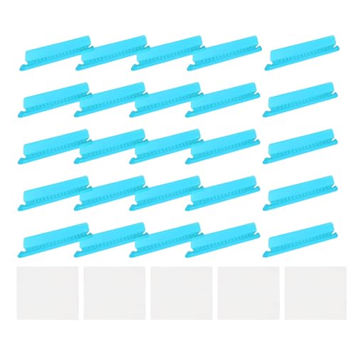 sourcing map Hängeregistraturen, 10,2 cm, einführbare Registerkarten und Einsätze, Kunststoff, transparent, Ordner, Etiketten, Abheften für Ordner, schnelle Identifizierung, Blau, 100 Stück von sourcing map