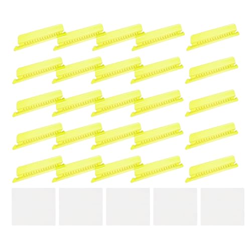 sourcing map Hängeregistraturen, 10,2 cm, einführbare Registerkarten und Einsätze, Kunststoff, transparent, Ordner, Etiketten, Abheften für Ordner, schnelle Identifizierung, Gelb, 100 Stück von sourcing map