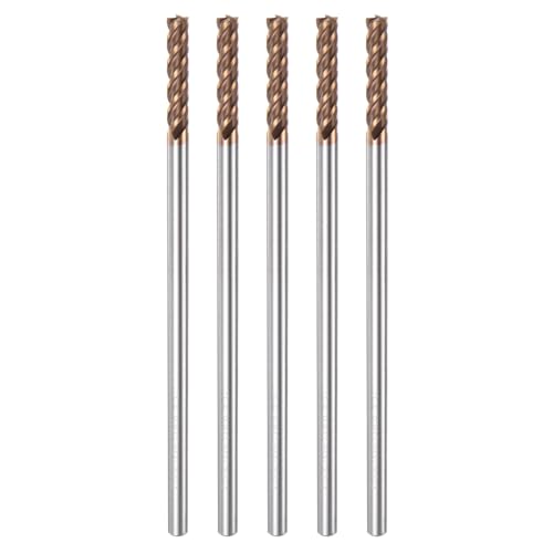 sourcing map Hartmetall-Schaftfräser, quadratisch, 4 mm Durchmesser, 4 mm Schaft, 100 mm, extra lang, HRC55 Mikrokorn-Wolframkarbid, 4 Rillen, Fräs-Bit für Aluminium, Kupfer, Metall, 5 Stück sourcing map Hartmetall-Schaftfräser, quadratisch, 4 mm Durchmesser, 4 mm Schaft, 100 mm, extra lang, HRC55 Mikrokorn-Wolframkarbid, 4 Rillen, Fräs-Bit für Aluminium, Kupfer, Metall, 5 Stück von sourcing map