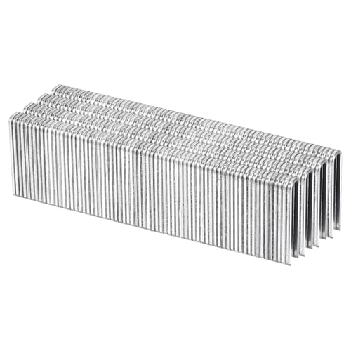 sourcing map Heftklammern mit schmaler Krone, 18 Gauge, 0,6 x 2,5 cm, 2000 Stück, verzinkter Stahl für pneumatische, elektrische Heftgeräte, Weiß von sourcing map