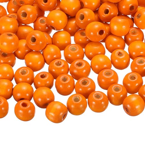 sourcing map Holzperlen mit großem Loch, 15 x 16 mm, unlackiert, natürlich, rund, für Haare, Makramee, Schmuckherstellung, Orange, 200 Stück sourcing map Holzperlen mit großem Loch, 15 x 16 mm, unlackiert, natürlich, rund, für Haare, Makramee, Schmuckherstellung, Orange, 200 Stück von sourcing map