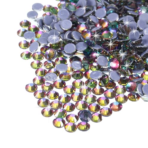 sourcing map Hotfix-Strasssteine, flache Rückseite, Kristallglas-Edelsteine für Handwerk, Kleidung, DIY-Dekoration (SS16, 4 mm, Hellweiß), 1440 Stück von sourcing map