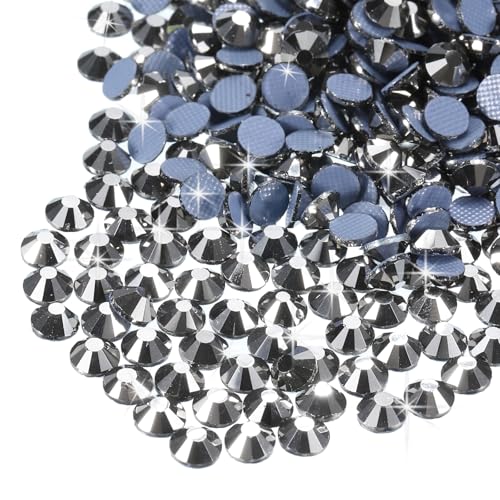 sourcing map Hotfix-Strasssteine, flache Rückseite, Kristallglas-Edelsteine für Handwerk, Kleidung, DIY-Dekoration (SS16, 4 mm, Minenasche), 1440 Stück von sourcing map