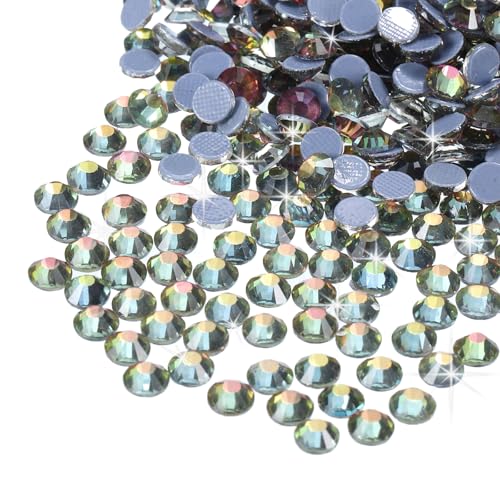 sourcing map Hotfix-Strasssteine, flache Rückseite, Kristallglas-Edelsteine für Handwerk, Kleidung, DIY-Dekoration (SS16, 4 mm, bunt, 1440 Stück) von sourcing map
