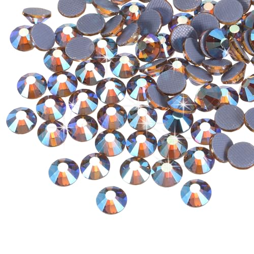 sourcing map Hotfix-Strasssteine, flache Rückseite, Kristallglas-Edelsteine für Handwerk, Kleidung, DIY-Dekoration (SS16, 4 mm, helles Kristallgelb), 1440 Stück von sourcing map