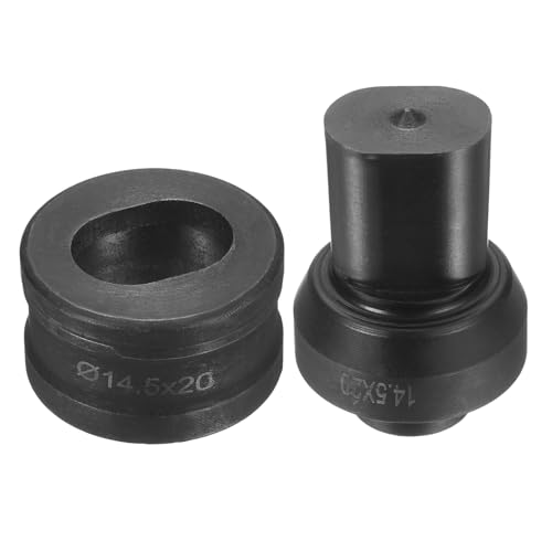 sourcing map Hydraulischer Lochstanzer, Durchmesser 14,5 x 20 mm, ovales Loch, 40CR-Stahl, elektrisches Stanzset für elektrische Stanzmaschine CH60, Schwarz von sourcing map