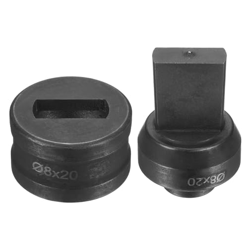 sourcing map Hydraulischer Lochstanzer, Durchmesser 8 x 20 mm, Schlitzloch, 40CR-Stahl, elektrisches Stanzset für elektrische Stanzmaschine CH60, Schwarz sourcing map Hydraulischer Lochstanzer, Durchmesser 8 x 20 mm, Schlitzloch, 40CR-Stahl, elektrisches Stanzset für elektrische Stanzmaschine CH60, Schwarz von sourcing map