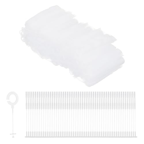 sourcing map J-Haken, Standard-Etikettierer, 25 mm, Etikettierpistolenverschlüsse, PP-Kunststoff, Widerhaken für Kleidung, Preisetikett, Kleidung, Einzelhandel, Weiß, 2500 Stück von sourcing map