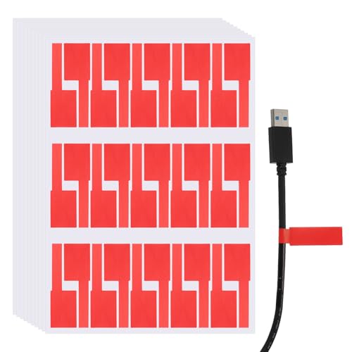 sourcing map Kabel-Etiketten, wasserdicht, für Ladekabel, Organizer, Drahtmarker, Drucker und Handschrift, Rot, 300 Stück sourcing map Kabel-Etiketten, wasserdicht, für Ladekabel, Organizer, Drahtmarker, Drucker und Handschrift, Rot, 300 Stück von sourcing map