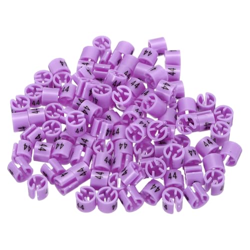 sourcing map Kleiderbügel-Marker, Nummer 44, für 3 mm Stange, Violett, für Kleidung, Farbcodierung, 100 Stück von sourcing map