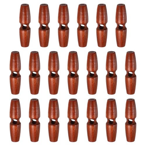 sourcing map Knebelknöpfe aus Holz, 55 mm, Einzelloch, Olivenhorn, Nähknöpfe für Mantel, Pullover, Kleidung, Basteln, Rot, Kaffee, 20 Stück sourcing map Knebelknöpfe aus Holz, 55 mm, Einzelloch, Olivenhorn, Nähknöpfe für Mantel, Pullover, Kleidung, Basteln, Rot, Kaffee, 20 Stück von sourcing map